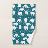 Collectie van Arctische dieren - Polaire Beren Bad Handdoek (Handdoek)