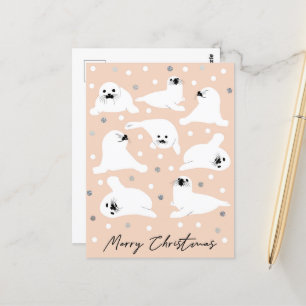 Collectie van Arctische dieren - zeehonden Briefkaart