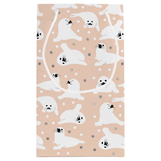 Collectie van Arctische dieren - zeehonden Klein Cadeauzakje (Achterkant)