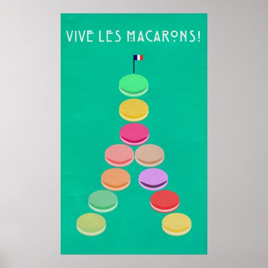Collectie van Baker: Macaron Eiffeltoren Poster (Voorkant)