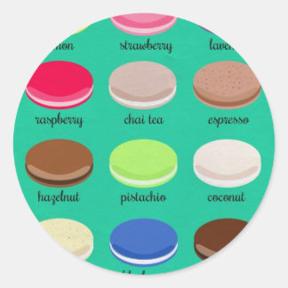 Collectie van Baker's Joy: Franse Macarons Ronde Sticker
