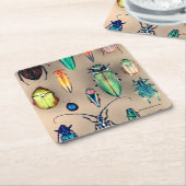 Collectie van beetel kartonnen onderzetters (Schuin)