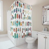 Collectie van boho -  etnische stammen trekken uit douchegordijn (In situ)