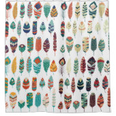 Collectie van boho -  etnische stammen trekken uit douchegordijn (Voorkant)