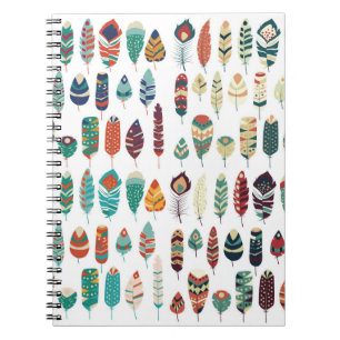 Collectie van boho - etnische stammen trekken uit notitieboek