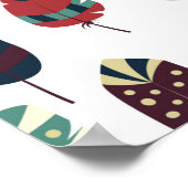 Collectie van boho -  etnische stammen trekken uit poster (Hoek)