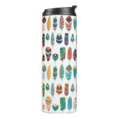 Collectie van boho -  etnische stammen trekken uit thermosbeker (Gedraaid links)