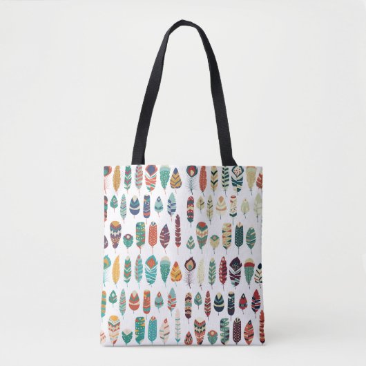 Collectie van boho - etnische stammen trekken uit tote bag (Voorkant)