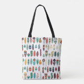 Collectie van boho - etnische stammen trekken uit tote bag (Achterkant)