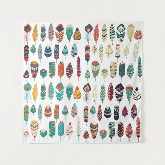 Collectie van boho - etnische stammen trekken uit wandkleed (Voorkant)