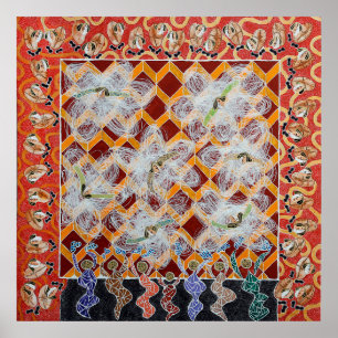 Collectie van canvas meesterwerken geschilderd op  poster