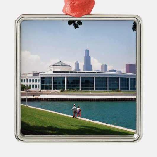 Collectie van Chicago Shedd Aquarium Metalen Ornament (Voorkant)