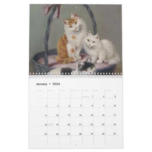  Collectie van Cute Kittens Kalender (Jan 2026)