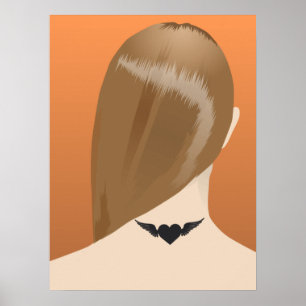 Collectie van damesnek Tattoo Art print nr. 1/10