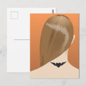 Collectie van damesnek Tattoo Art print nr. 1/10 Briefkaart (Voorkant / Achterkant)