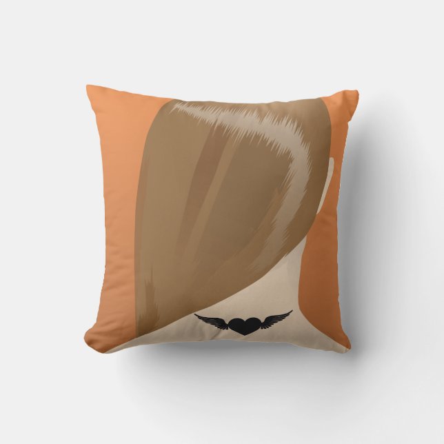 Collectie van damesnek Tattoo Art print nr. 1/10 Kussen (Voorkant)