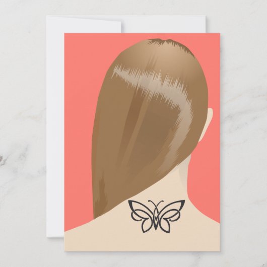 Collectie van damesnek Tattoo Art print nr. 2/10 Feestdagenkaart (Voorkant)