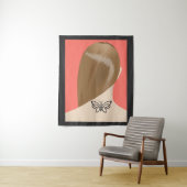 Collectie van damesnek Tattoo Art print nr. 2/10 Wandkleed (In situ)