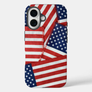 Collectie van de Amerikaanse vlag iPhone 16 Hoesje