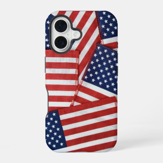 Collectie van de Amerikaanse vlag iPhone 16 Hoesje (Achterkant)