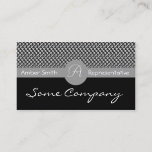 Collectie van de bovenste rand van de monogramcirk visitekaartje