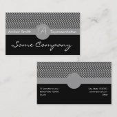 Collectie van de bovenste rand van de monogramcirk visitekaartje (Voorkant / Achterkant)