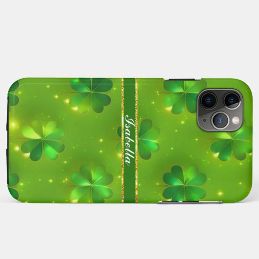 Collectie van de groene moderne St. Patrick's Day Case-Mate iPhone Case (Achterkant (horizontaal))