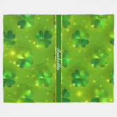 Collectie van de groene moderne St. Patrick's Day  Fleece Deken (Voorkant (Horizontaal))