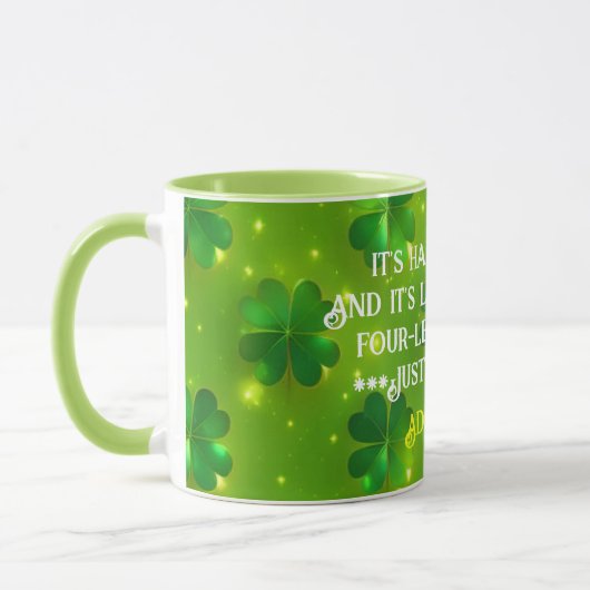Collectie van de groene moderne St. Patrick's Day  Mok (Links)