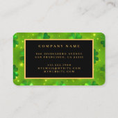Collectie van de groene moderne St. Patrick's Day  Visitekaartje (Achterkant)