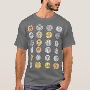 Collectie van de munt voor de tellers van de numme t-shirt