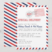 Collectie van de Rode Weddenschap Uitnodiging Post (Voorkant / Achterkant)