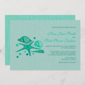 Collectie van de schelpen - Uitnodigingen voor de  (Voorkant / Achterkant)