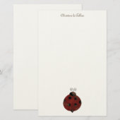 Collectie van de tuin Ladybug Briefpapier (Voorkant / Achterkant)