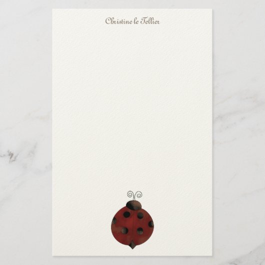 Collectie van de tuin Ladybug Briefpapier (Voorkant)