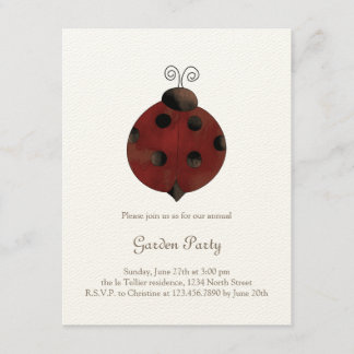 Collectie van de tuin Ladybug Kaart