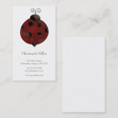 Collectie van de tuin Ladybug Visitekaartje (Voorkant / Achterkant)