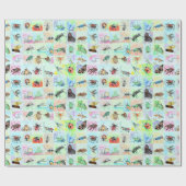 Collectie van de zomerbijbel in Waterverf Cadeaupapier (Vlak)