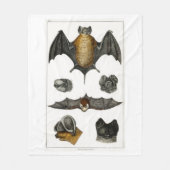 Collectie van diverse vleermuizen fleece deken (Voorkant)