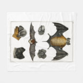 Collectie van diverse vleermuizen fleece deken (Voorkant (Horizontaal))
