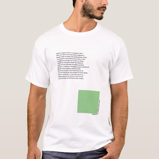 Collectie van dode dichters: #1 Shakespeare Sonnet T-shirt (Voorkant)