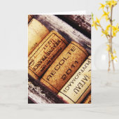 collectie van Franse wijnfles kurken Kaart (Gele Bloem)