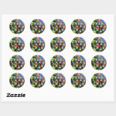 Collectie van glasscherven ronde sticker (Vel)