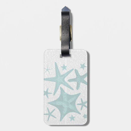 Collectie van groene staarten 2 bagagelabel (Achterkant verticaal)