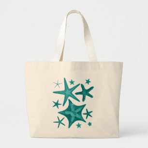 Collectie van groene staarten 2 grote tote bag