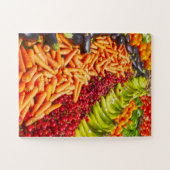 Collectie van groenten en fruit legpuzzel (Horizontaal)