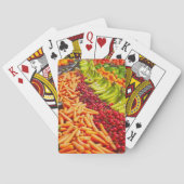 Collectie van groenten en fruit pokerkaarten (Achterkant)