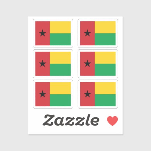 Collectie van Guinee-Bissau 6 Sticker (Vel)