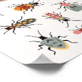 Collectie van handgetekende retro schattige beestj poster (Hoek)