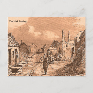 Collectie van het Ierse hongersnood-afbeelding voo Briefkaart